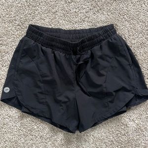 Black athletic shorts